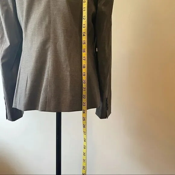 BOSS HUGO BOSS Jadena Jacket Blazer Stretch Wool Two Button Gray - Picture 7 of 10